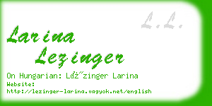 larina lezinger business card